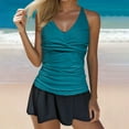 thumbnail image 2 of Womens Tankini Bathing Suits With Skirt Two Piece Swimsuits Ladies Swimwear, 2 of 6