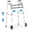 Gray, variant on Narrow Folding Walker for Seniors with Trigger Release and 5 Inches Wheels, Lightweight Supports Up to 350 lbs, Aluminum Folding Walker for Elderly, Handicapped and Disabled