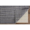 thumbnail image 4 of Feizy Haverhill Transitional Solid, Gray/Silver, 2' x 3' Accent Rug Handmade Sheen Casual Stripes Design Carpet for Living Dining Bed Room, 4 of 8