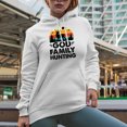 thumbnail image 2 of Retro God Family Hunting feat. a Buck or Deer, Hunter, White Hooded Sweatshirt or Hoodie, Large, 2 of 5
