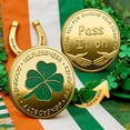 thumbnail image 7 of Dianli Gifts Four-Leaf Clover Commemorative Coin Keepsake Token Good Luck Wealth Success Health Gift for Friends and Family Collectible Anniversary Birthday Souvenir, 7 of 7