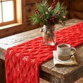 thumbnail image 5 of Merry Christmas Table Runner, Xmas Tree Table Decorations Backdrop for Home Kitchen Indoor Outdoor, Christmas Decorations, 70.86 x 12.99 in, Red, 5 of 6