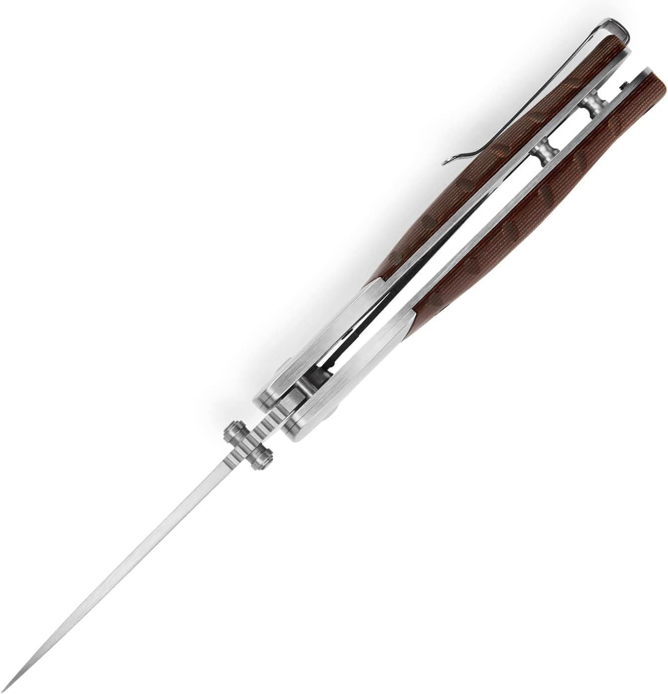 Buck Knives 835 Small Folding Selkirk Knife, Black/Brown, Drop Point Blade, Stainless Steel, 100% Lifetime Warranty, Heat Treated, One Hand Opening, Convenient, Pocket Clip, Hunting, Camping, Outdoors