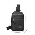 thumbnail image 3 of Xfvqtps Mens Chest Bag Adjustable Shoulder Strap Large Capacity Multi Compartment Multi-Purpose Fashion Waterproof Lightweight Portable Commuting Oxford Cloth Crossbody Bag Black, 3 of 9