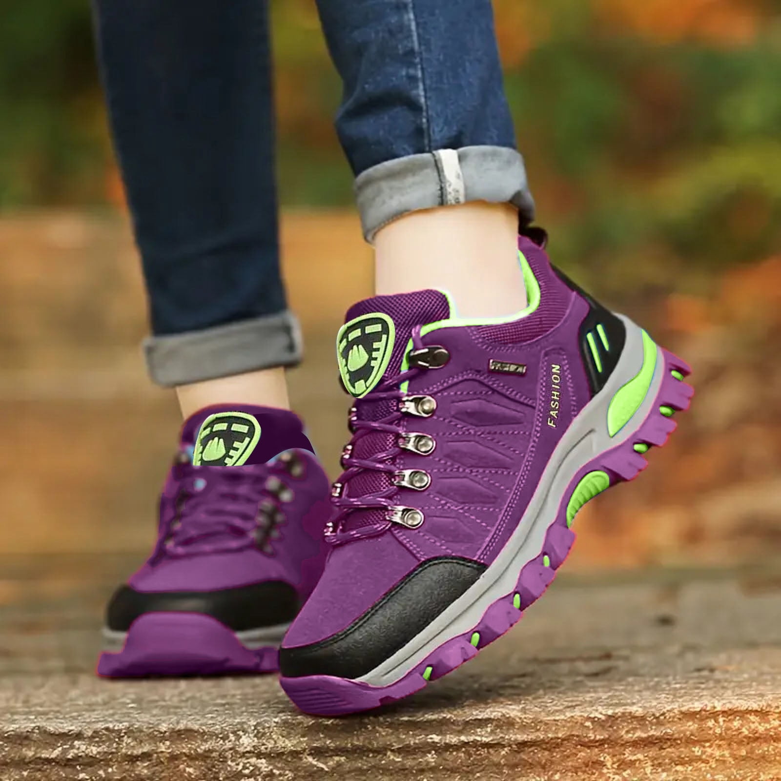 Dakaela Women's Hiking Boots Waterproof Non Slip Walking Shoes Comfortable Outdoor Backpacking Sneakers