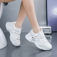 thumbnail image 1 of Zapatos Deportivos Zapatos gruesas, Zapatos informales, Zapatos con cordones para mujer que combinan con todo, para primavera y otoño Wdftyju  Tenis De Mujer Tenis De Hombre, 1 of 8