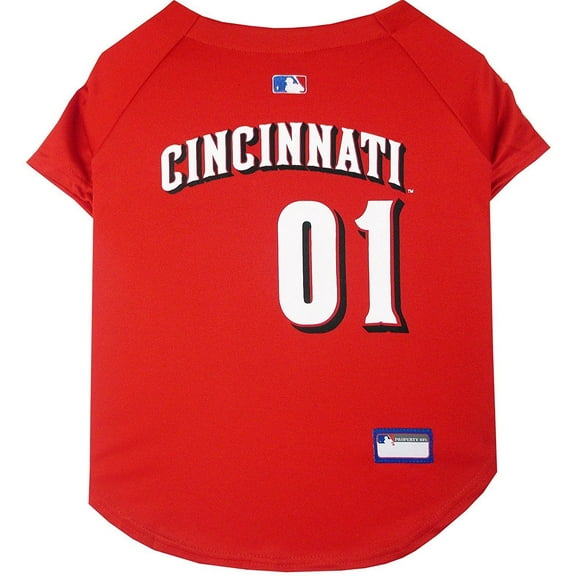 Pets First MLB Cincinnati Reds Mesh Jersey for Dogs and Cats - Licensed Soft Poly-Cotton Sports Jersey - Large
