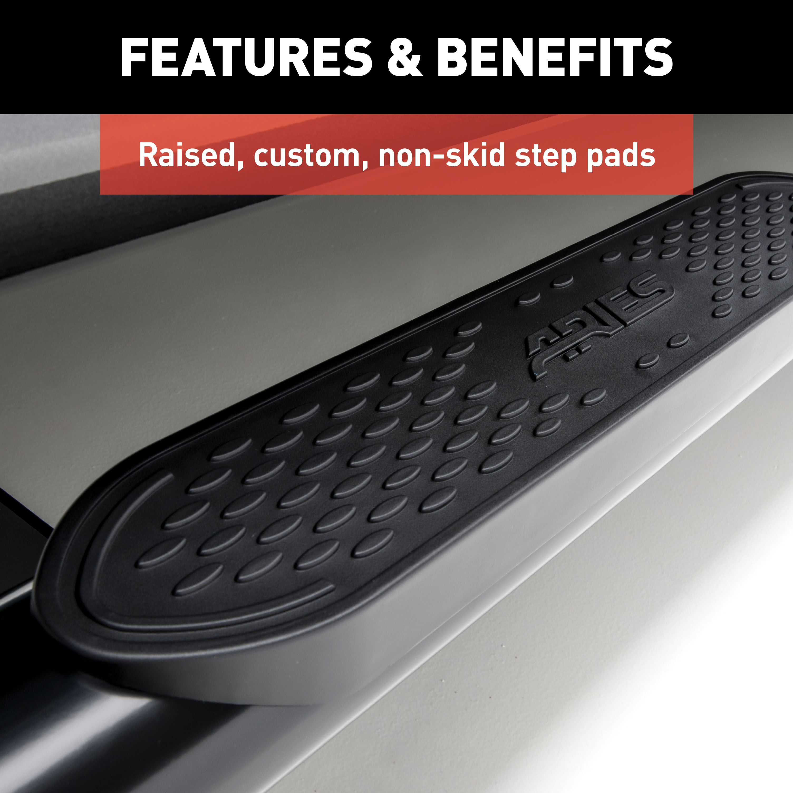 ARIES S224054 4-Inch Oval Black Steel Nerf Bars, Select Chevrolet Silverado, GMC Sierra 1500 Extended Cab