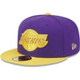 thumbnail image 3 of Men's New Era Purple/Gold Los Angeles Lakers Gameday Gold Pop Stars 59FIFTY Fitted Hat, 3 of 6