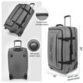 thumbnail image 6 of 30" Large Checked Luggage Expandable Softside Suitcase with Wheels Heavy-Duty Waterproof Wheeled Luggage Bag,Grey - TA069, 6 of 8