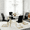 Table+4 Black PU Chairs(Gold), variant on LUFTUT 5-Piece Kitchen Table and Chairs Set for 4, 51" Tempered Glass Dining Table with Metal Legs, 4 Clear Acrylic Chairs, Space-Saving Modern Apartment/Breakfast Nook Set, Easy Clean