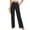 Black, variant on Womens Cotton Linen Pants Petite 2026 Summer Lightweight High Waist Straight Leg Solid Beach Lounge Trousers