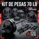 thumbnail image 2 of Set de Pesas 70 Libras CENTURFIT Barra Mancuernas Discos, 2 of 7
