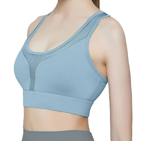 

Tawop Running Sports Bras For Women Sport Women S Rimless Stretch Top Blue 8