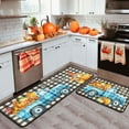 thumbnail image 2 of Fall Kitchen Mats, Fall Decor Autumn Pumpkin Floor Mat Set of 2, Non-Slip Backing Fall Kitchen Rugs, Fall Decorations for Home Harvest Thanksgiving Decor Holiday Rug 17"x47.2"+17"x30", 2 of 6