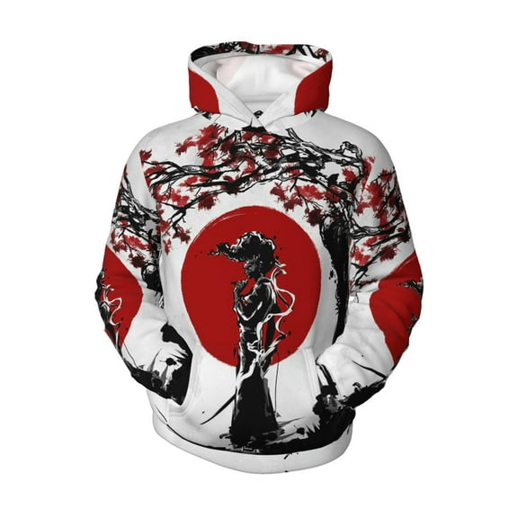Afro Samurai Teen Hoodie Sweatshirt – Soft Lightweight Pullover Unisex Casual Sportswear S7-8