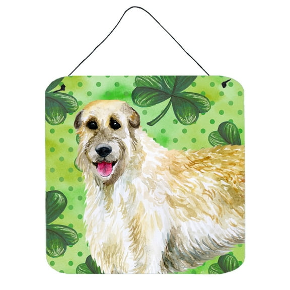 Carolines Treasures BB9844DS66 Irish Wolfhound St Patricks Wall or Door Hanging Prints Green 6HX6W multicolor