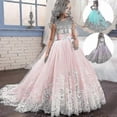 thumbnail image 2 of Girls Lace Long Prom Gowns Bridesmaid Kids Dresses For Girls Teens Girl Party Dress Kids Princess Evening Formal Wedding Vestido, 2 of 4