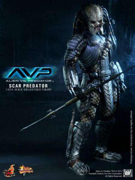 Figure Hot Toys MMS190 - Alien VS. Predator - Scar Predator
