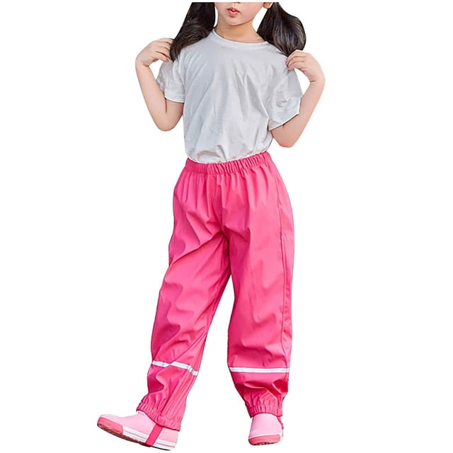 Childrens Thin Waterproof Windproof and Breathable Outdoor Rain Pants