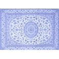 thumbnail image 1 of Ahgly Company Machine Washable Indoor Rectangle Medallion Blue Traditional Area Rugs, 2' x 3', 1 of 4