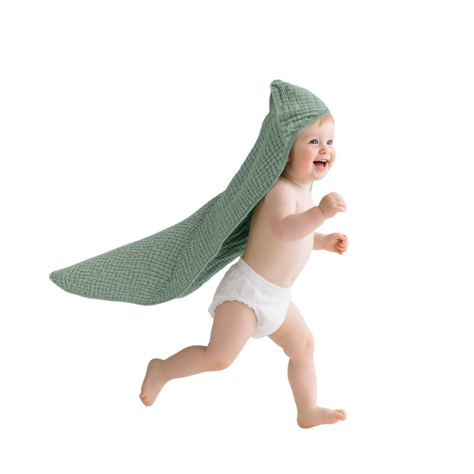 2 Pack Hooded ba-by Towels for Ne-wborn 2 Pack 100% Muslin Cotton ba-by Bath Towel with Hood for Babies, Inf-ant, To-ddlers and Kids, Large 35x35Inch, Soft and Absorbent Ne-wborn Essential,