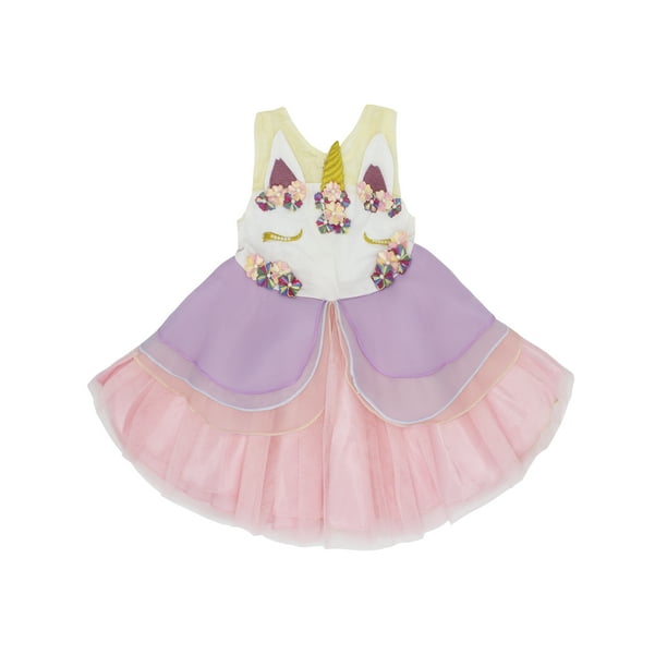 Patch Geleend schotel Baby Girls Unicorn Princess Tutu Dress (Peach, 140/4-5 Years) - Walmart.com