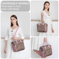 thumbnail image 3 of Cute Leopard Spots Insulated Lunch Bag – Reusable Cheetah Pattern Cooler Tote for Women Leakproof Dual Compartment Design for Work Travel, 3 of 3