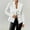 White, variant on Women's Simple Hoodless Solid Color Casual Long Sleeve Button Jacket Top​​