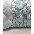 thumbnail image 3 of Floral Down Alternative Comforter, Abstract Flower Petals Summer Botany Complexity Repetition, Microfiber Quilt for All Season, 5 Sizes, Teal Dusk, by Ambesonne, 3 of 3