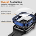 thumbnail image 2 of Estuche de 2 piezas compatible con Apple Watch Series 8 Series 7 de 45 mm con protector de pantalla, estuche rígido ultrafino con cubierta de pantalla de vidrio templado antiarañazos, 2 of 5