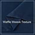 thumbnail image 4 of Zzistar Waffle Plaid Water Repellent Rod Pocket Tier Curtains, Pack of 2, Navy, 4 of 7