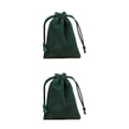 thumbnail image 3 of Minnieouse Bolsa de joyería Bolsas de cordón Pendientes Embalaje Artesanías Almacenamiento Boda Fiesta Regalos Bolsas Verde oscuro-17 * Verde oscuro-17*23 2piezas, 3 of 6