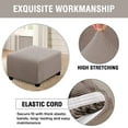 thumbnail image 5 of YSH Square Ottoman Covers Ottoman Slipcovers Folding Storage Stool Furniture Protector Form Fit with Elastic Bottom, Stretch High Spandex Small Checks Jacquard Fabric, 5 of 6