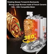 2 Burner Automatic spinning Shawarma Machine Spinning Griller 24.000 BTU Tacos Al Pastor Machine