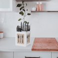 thumbnail image 2 of Caja de almacenamiento/caja de almacenamiento Utensil Holder,Kitchen Flatware Caddy for Countertop with 4 Compartments Solid Wood Bamboo Organizer for Spoons Knives Forks Chopsticks Natural Color Zhivalor CQ764, 2 of 2