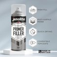 thumbnail image 2 of JENOLITE Filler Primer Spray Paint - GREY - Flexible Primer Filler For Automotive, Metal & Plastic - Fills Small Dents & Scratches for Smooth Finish - 400ml 13.5fl oz, 2 of 9