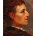 thumbnail image 2 of Workshop of Henryk Siemiradzki 20x23 Gold Ornate Framed and Double Matted Museum Art Print Titled - A Profile Portrait of Frederic Chopin, 2 of 4