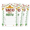 thumbnail image 1 of Inkdotpot Lot de 30 Invitations de Fête Taco Bout, Invitations de Fête Fiesta, Remplissez des Invitations Vierges avec des Enveloppes, 1 of 1