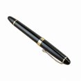 thumbnail image 1 of Black Medium Nib Gold Fountain Pen for Smooth Writing, 1 of 5
