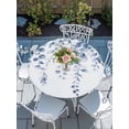 thumbnail image 6 of Blue Grey Eucalyptus Leaves Round Fitted Tablecloth with Elastic Edge, Waterproof Table Cloth Table Cover for 36"-44" Tables, Spring Rustic Botanical Tablecloths for Dining Picnic Indoor Outdoor, 6 of 9
