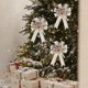 thumbnail image 4 of Fabric bow Christmas pendant glutinous powder multi layer Christmas tree ornaments decoration high end scene layout props,Christmas tree decorations,glutinous powder ornaments,glittering snowflake, 4 of 9