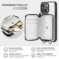 thumbnail image 3 of For Iphone 15 Plus Jeehood C22 Series Zipper Wallet Leather Phone Case With, iPhone 13 Pro Max, 3 of 6