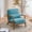Teal, variant on Mid-Century Accent Chair with Lumbar Pillow,Upholstered Lounge Chair with Padded Back and Seat Cushion,Reading Chair with Oak Armrest,Single Sofa Chair with Wood Frame, for Bedroom,Living Room,Office