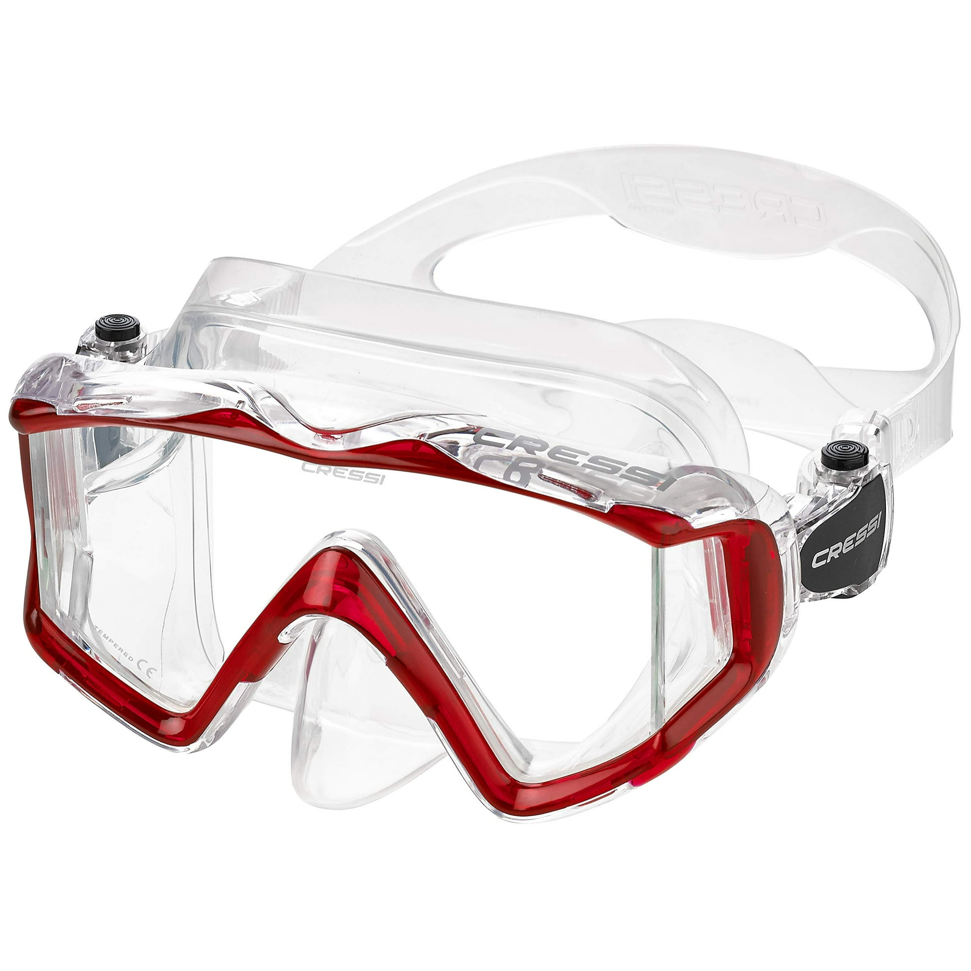 Cressi Panoramic 3 Mask & Supernova Dry Snorkel Kit - Wide View, Low Volume, Italy Designed