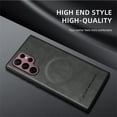 thumbnail image 2 of Allytechgroup Magnetic for Samsung Galaxy S23 Ultra Case, Compatible with MagSafe Support Magnetic Car Phone Mount PU Leather Slim Phone Case for Women Men for Samsung Galaxy S23 Ultra, Gray, 2 of 10