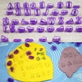 thumbnail image 2 of Conjunto de cortadores de galletas Kearding 40 piezas letras en inglés morado, 2 of 5