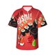 thumbnail image 1 of Balery Sushi Camisas hawaianas de manga corta para hombre, camisas playeras de corte holgado, camisas de vacaciones con botones,Small, 1 of 7