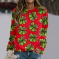thumbnail image 1 of VBARHMQRT Sweat à Capuche Camouflage pour Femmes, Mode Imprimée, Col Rond, Pull à Manches Longues, Chemise de Sport Ample, 1 of 5