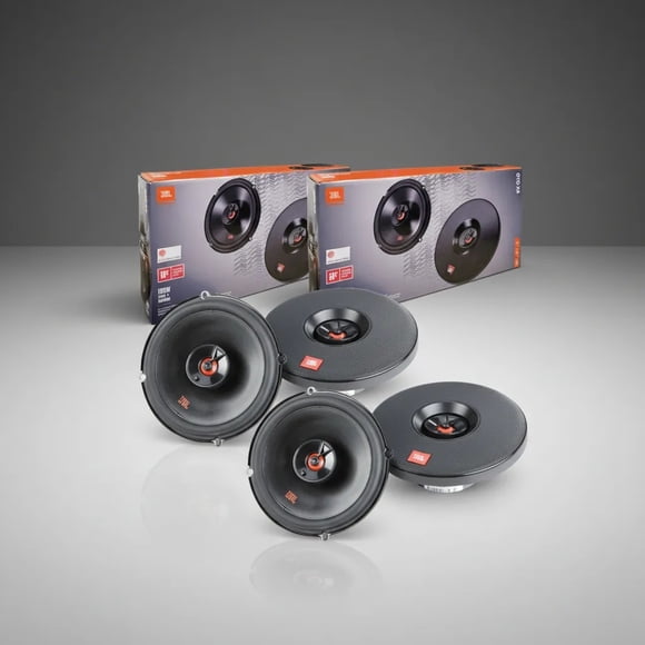 Kit juego de 4 bocinas 6.5 pulgadas jbl gto x6 de 60 watts rms negro